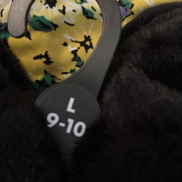 BP BLACK FUR SLIPPERS FROM NORDSTROM RACK NWT size 9/10 - Picture 2 of 4